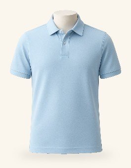 Light blue polo shirt
