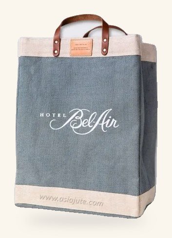 Grey jute tote