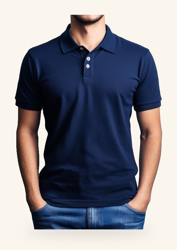 Navy polo shirt