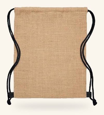 Jute drawstring bag