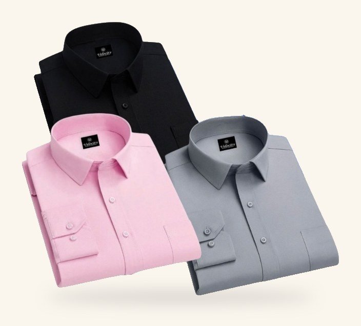 Folded formal shirts